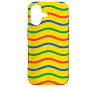 Carcasa para iPhone 17 Yellow Blue Green Red Wavy Mauritius Colorful Pattern