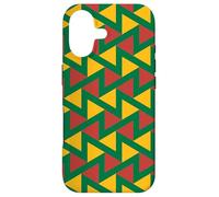 Carcasa para iPhone 17 Yellow Green Red Lithuania Tricolor Zigzag Triangle Pattern