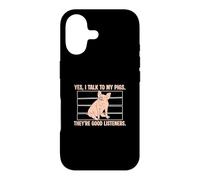 Carcasa para iPhone 17 Yes I Talk To My Pigs Are Good Listeners Funny Pig Lover