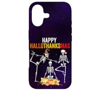 Carcasa para iPhone 17 Yoga Esqueleto Halloween Acción de Gracias Navidad Hola Gracias