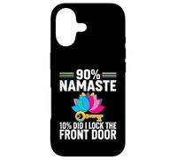 Carcasa para iPhone 17 Yoga Humor 90% Namaste 10% Did I Lock The Door