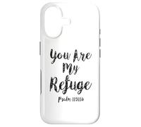Carcasa para iPhone 17 You Are My Refuge Salmo Escritura Versículo bíblico Cristiano
