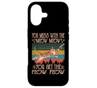 Carcasa para iPhone 17 You Mess with The Meow You Get The Peow Funny Cat with Gun