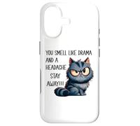 Carcasa para iPhone 17 You Smell Like Drama and A Headache Please Go Away Funny Cat