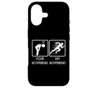 Carcasa para iPhone 17 Your Boyfriend vs My Boyfriend Funny Marathon Running Design