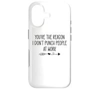 Carcasa para iPhone 17 Youre The Reason I Don't Punch People At Work Funny Coworker