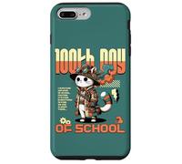 Carcasa para iPhone 7 Plus/8 Plus 100th Day of School Teachers Kids Child Happy 100 Days Cat
