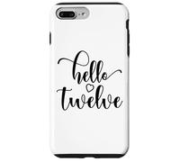 Carcasa para iPhone 7 Plus/8 Plus 12º cumpleaños, para niñas, Hello Twelve, 12 años