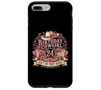 Carcasa para iPhone 7 Plus/8 Plus 24th Birthday Cowgirl 24 Year Old Country Western Girl Women