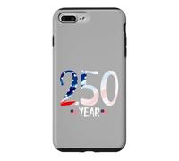Carcasa para iPhone 7 Plus/8 Plus 250 Year US Flag July 4th Anniversary Heart Vintage Inspired