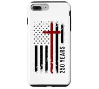 Carcasa para iPhone 7 Plus/8 Plus 250 Years Christian Faith Cross 1776-2026 Birthday American