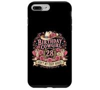 Carcasa para iPhone 7 Plus/8 Plus 28th Birthday Cowgirl 28 Year Old Country Western Girl Women