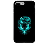 Carcasa para iPhone 7 Plus/8 Plus 3 Graciosos Hombres Aullando Gansos tontos en la Luna Llena Azul Hielo