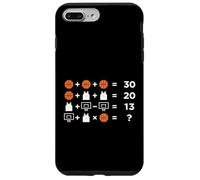 Carcasa para iPhone 7 Plus/8 Plus 3 Plus 5 Plus 1 Basketball Matemáticas Puzzle Hoops Jugador de la cancha