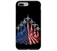 Carcasa para iPhone 7 Plus/8 Plus 4th of July Fighter Jet US Flag American Military Planes