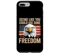 Carcasa para iPhone 7 Plus/8 Plus 4th of July US Flag Eagle You Could Use Some Freedom Meme