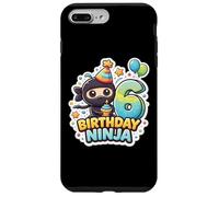 Carcasa para iPhone 7 Plus/8 Plus 6 años cumpleaños Ninja Boys Six 6th Sexto Kids Party Cute