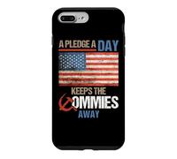 Carcasa para iPhone 7 Plus/8 Plus A Pledge A Day Keeps The Commies Away American Flag America