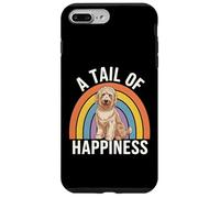 Carcasa para iPhone 7 Plus/8 Plus A Tail of Happiness Golden Doodle Dog Retro Rainbow