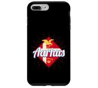 Carcasa para iPhone 7 Plus/8 Plus Aarhus Ciudad Dinamarca Gaviota Vintage Bandera Recuerdo