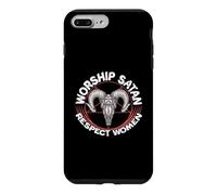Carcasa para iPhone 7 Plus/8 Plus Adoración Satanás Respeto Mujeres Feminista Satanista Satánico