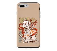 Carcasa para iPhone 7 Plus/8 Plus Aesthetic Japanese Kabuki Kitsune Mask Demon Samurai Girl