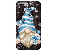 Carcasa para iPhone 7 Plus/8 Plus Aesthetic Snowflake Pattern with Snowman and Winter GNOME