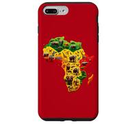 Carcasa para iPhone 7 Plus/8 Plus African Animal Map Juneteenth Flag Colors Pride Black Africa