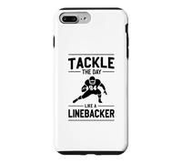 Carcasa para iPhone 7 Plus/8 Plus Afronta el día como un Jugador de fútbol Americano Linebacker
