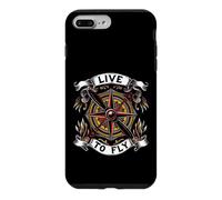 Carcasa para iPhone 7 Plus/8 Plus Airplane Pilot Live To Fly Aviation Compass Art