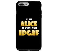 Carcasa para iPhone 7 Plus/8 Plus Alice Joke Idgaf Meme Funny Halloween Costume For Alices