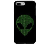 Carcasa para iPhone 7 Plus/8 Plus Alien Head Código Binario Ciencia Programación Nerd