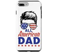 Carcasa para iPhone 7 Plus/8 Plus All American Dad Sunglasses USA Flag 4th of July