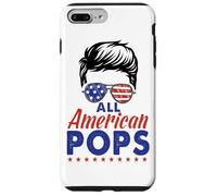 Carcasa para iPhone 7 Plus/8 Plus All American Pops Grandpa Sunglasses USA Flag 4th of July