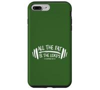 Carcasa para iPhone 7 Plus/8 Plus All The Fat Is The Lord's Funny Christian Gym Lover Mancuerna