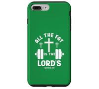 Carcasa para iPhone 7 Plus/8 Plus All The Fat Is The Lord's Funny Christian Gym Lover Mancuerna