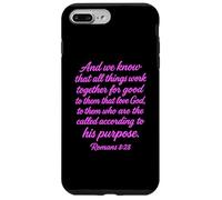 Carcasa para iPhone 7 Plus/8 Plus All Things Work Together For Good Romans 8:28 Versículo de la Biblia