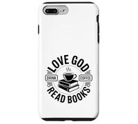 Carcasa para iPhone 7 Plus/8 Plus ¡Ama a Dios, Bebe café, Lee Libros!