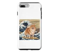 Carcasa para iPhone 7 Plus/8 Plus Amante de los Perros pomeranios, japoneses, Kanagawa, surfeando Olas
