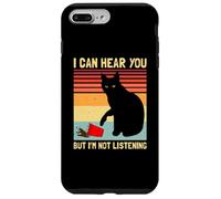 Carcasa para iPhone 7 Plus/8 Plus Amante del café con Forma de Gato Negro Divertido, Vintage, «No Estoy Escuchando»