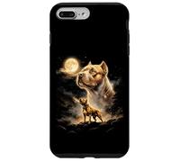 Carcasa para iPhone 7 Plus/8 Plus American Bully Howling to The Moon Meme 90s Gráfico Animal