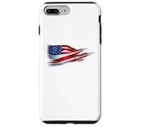 Carcasa para iPhone 7 Plus/8 Plus American Patriotic Fighter Jets USA Flag ondeando el 4 de Julio