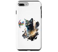 Carcasa para iPhone 7 Plus/8 Plus ¿Amigo o Enemigo? ¿Amigos de diseño de Gatos y pájaros o Enemigos?