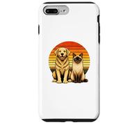Carcasa para iPhone 7 Plus/8 Plus Amistad Retro de Gato siamés Golden Retriever