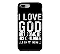 Carcasa para iPhone 7 Plus/8 Plus Amo a Dios, Pero Algunos de Sus Hijos se Ponen en mis Nervios Cristo