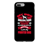 Carcasa para iPhone 7 Plus/8 Plus Amo a mi Perro Puntero Amante Divertido de los Cachorros
