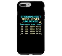 Carcasa para iPhone 7 Plus/8 Plus Analista financiero Desbloqueado Nivel Jefe de Hoja de cálculo