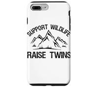 Carcasa para iPhone 7 Plus/8 Plus Apoyo a la Vida Silvestre Raise Twins Divertido Regalo para mamá y papá