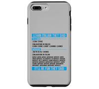 Carcasa para iPhone 7 Plus/8 Plus Aprender Italiano Dijeron Imparare Verbo Conjugación Divertido