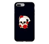 Carcasa para iPhone 7 Plus/8 Plus Arte de Cartas de Juego de póquer de Rosas de Calavera de Cuatro ases